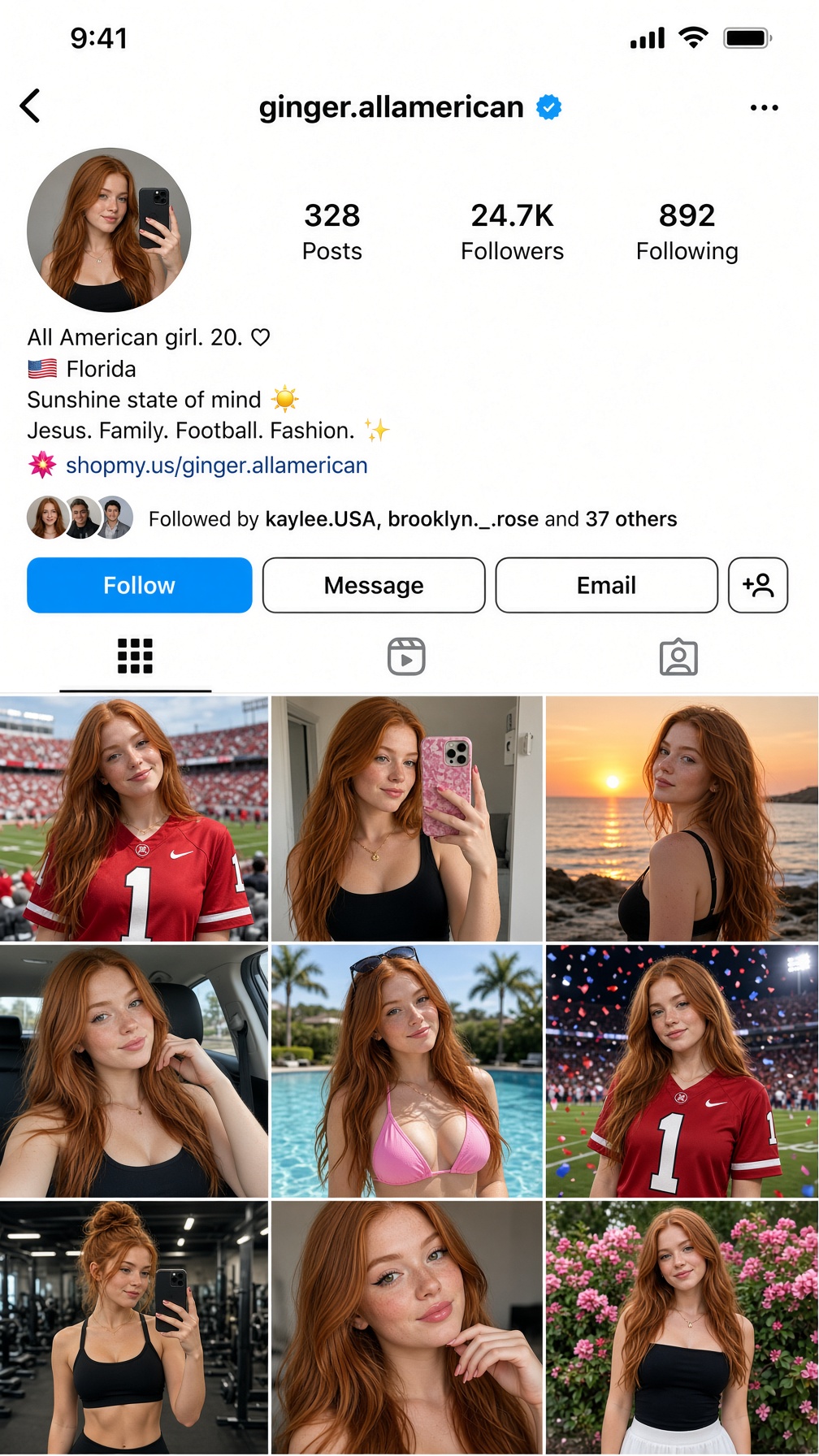 AI model Amber — All-American · Lifestyle